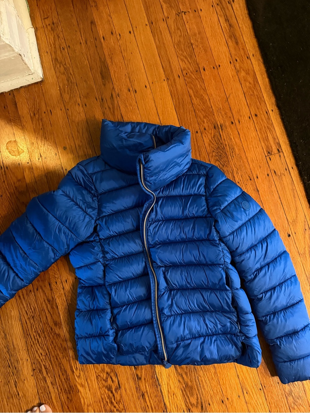 Women’s SAVE THE DUCK Ultra Light Puffer Royal Blue Jacket Size 3 (m/l)